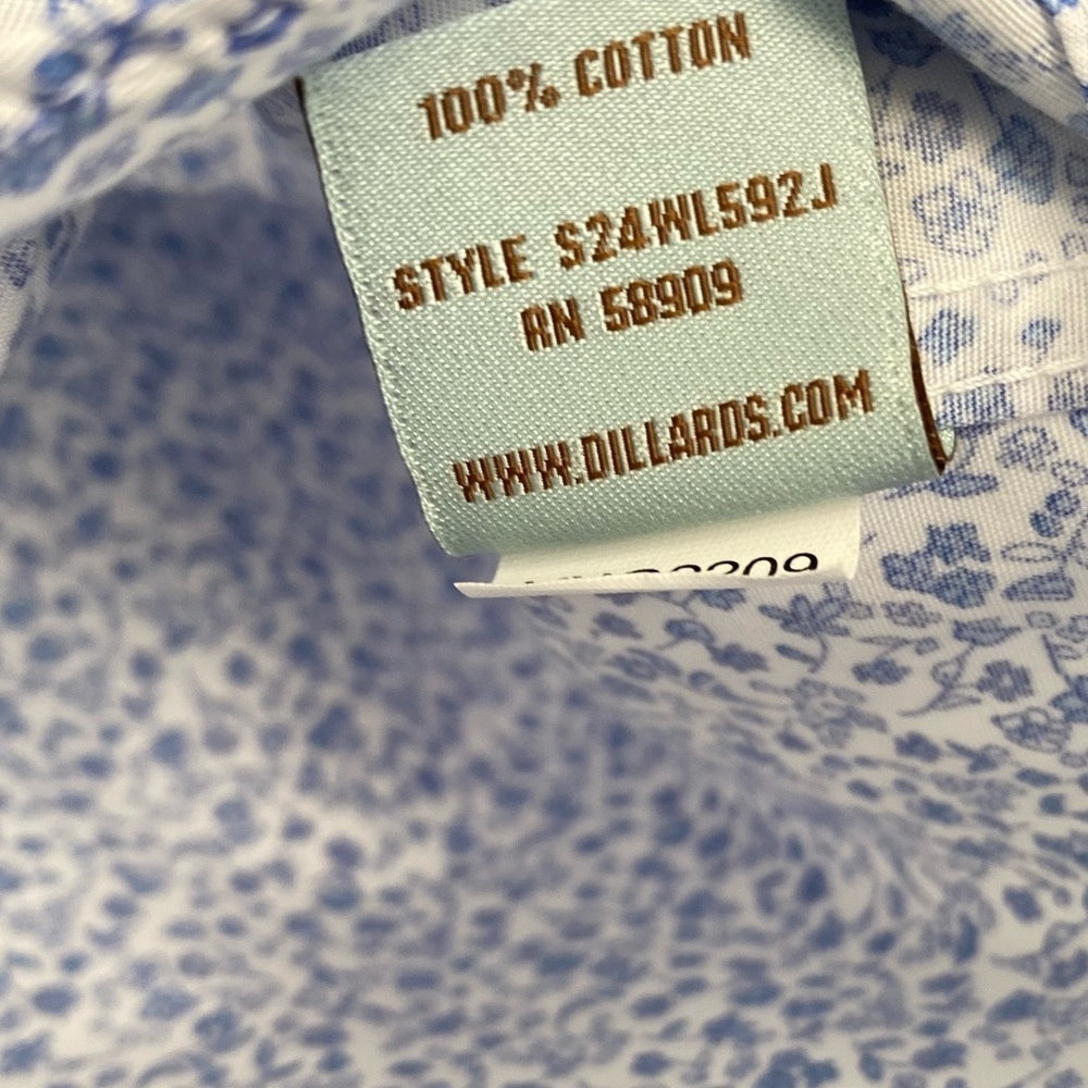 Boys Class Club Long Sleeve Point Collar Floral Button Down Shirt - Picture 7 of 8